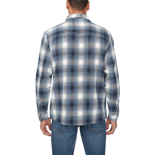 Raven & Finch Men's Flannel Shacket Blue