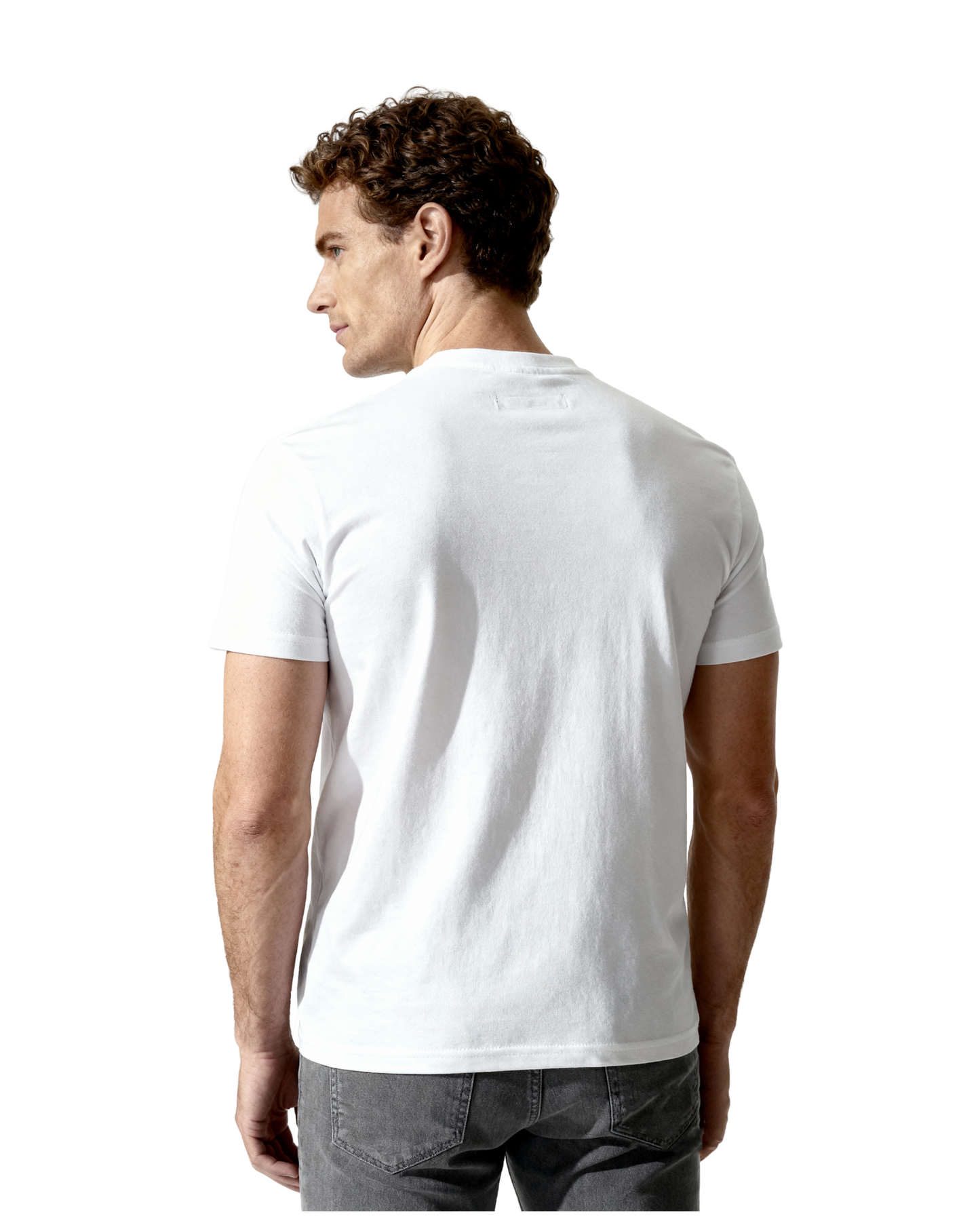 Men’s Crew Neck T-Shirt – White (4-Pack, Slim Fit)