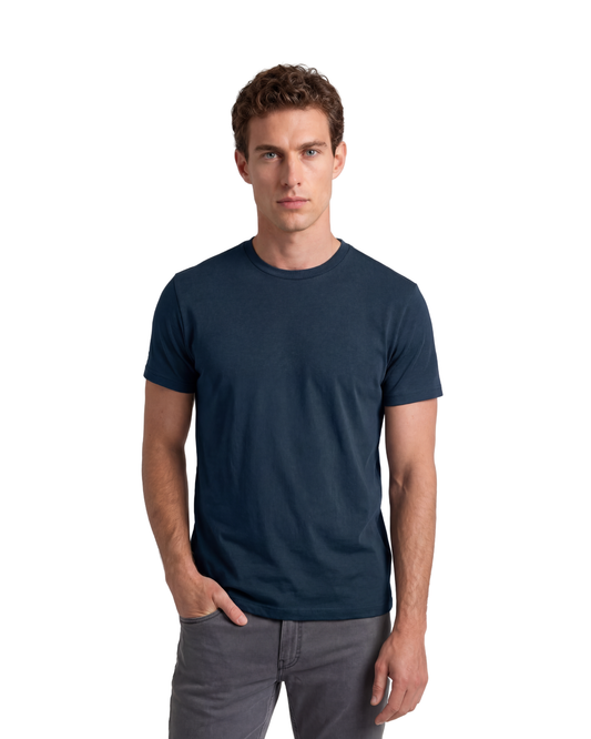 Men’s Crew Neck T-Shirt – Navy Blue (4-Pack, Slim Fit)
