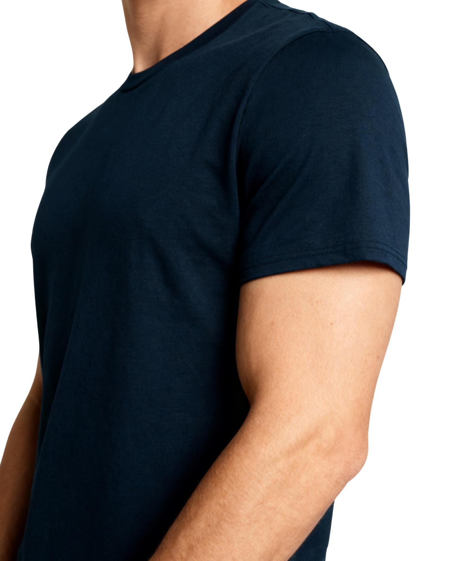 Men’s Crew Neck T-Shirt – Navy Blue (4-Pack, Slim Fit)
