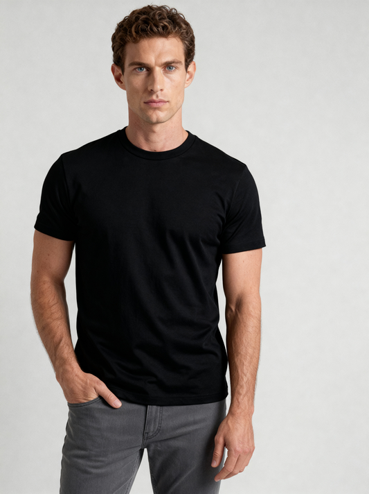 Classic Crew Neck Black (4‑Pack)