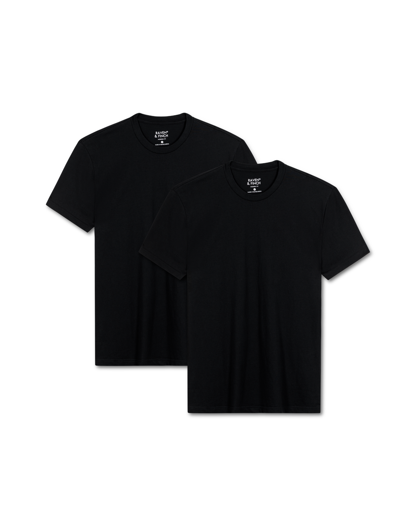 Men’s Crew Neck T-Shirt, Short Sleeve Slim Fit  (Pack of 2)