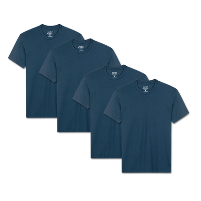 Men’s Crew Neck T-Shirt, Short Sleeve Slim Fit (Pack of 4)