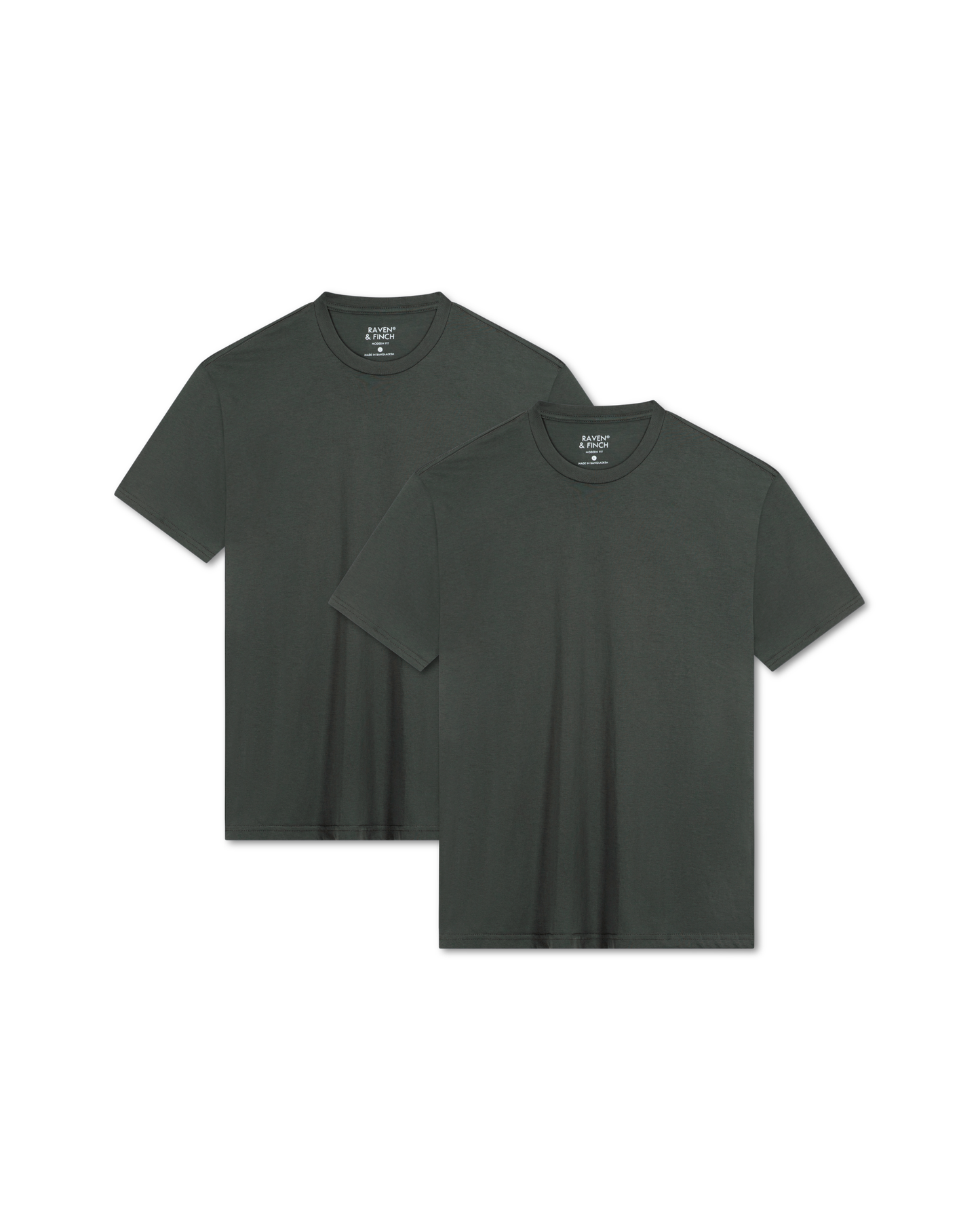 Men’s Crew Neck T-Shirt, Short Sleeve Slim Fit  (Pack of 2)