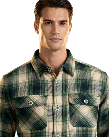 Men's Flannel Shacket Green