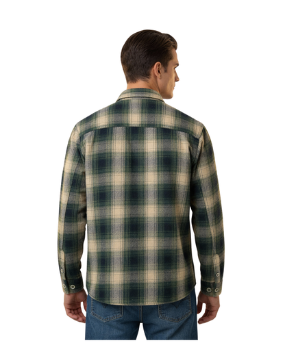 Men's Flannel Shacket Green