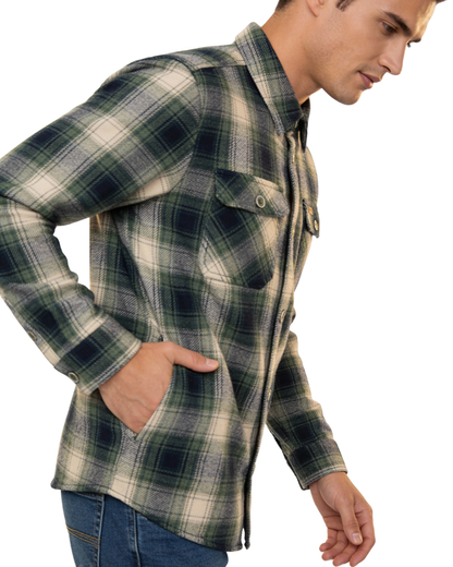 Men's Flannel Shacket Green