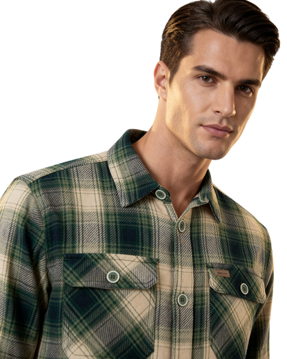 Men's Flannel Shacket Green