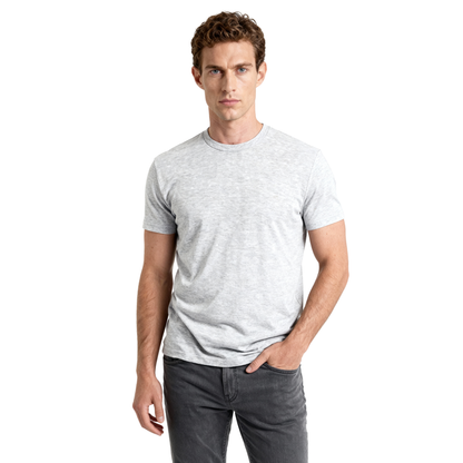 Men’s Crew Neck T-Shirt, Short Sleeve Slim Fit Solid Tee