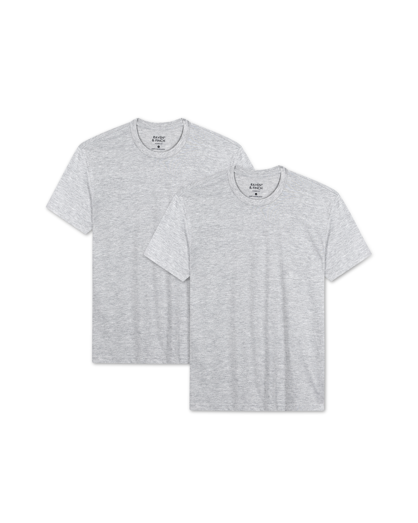 Men’s Crew Neck T-Shirt, Short Sleeve Slim Fit  (Pack of 2)