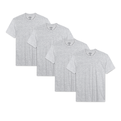 Men’s Crew Neck T-Shirt, Short Sleeve Slim Fit (Pack of 4)