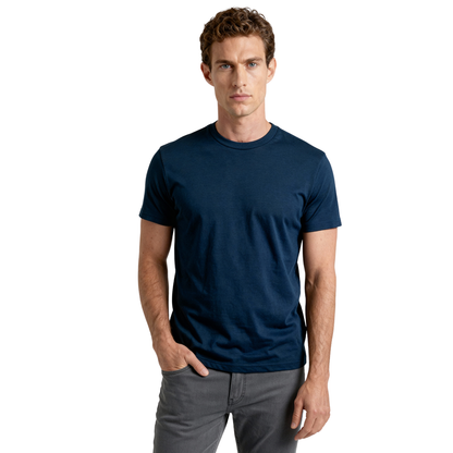 Men’s Crew Neck T-Shirt, Short Sleeve Slim Fit Solid Tee