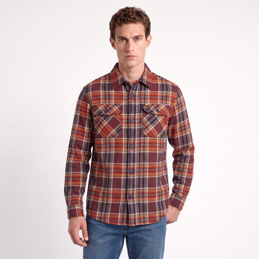 Raven & Finch Men's Flannel Shacket Red