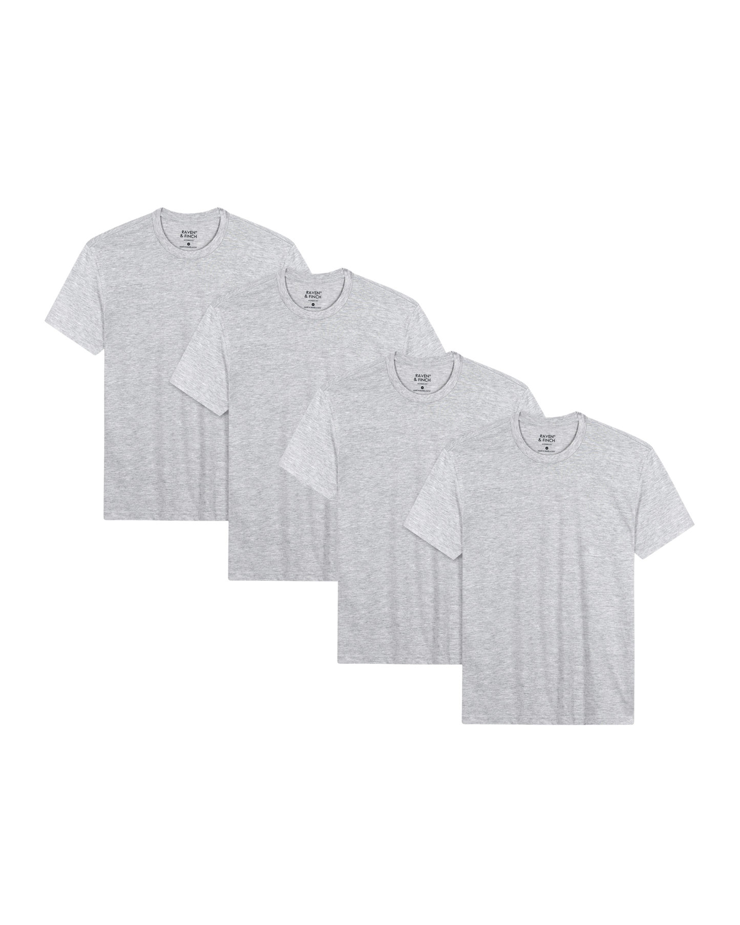 Men’s Crew Neck T-Shirt – Heather Gray (4-Pack, Slim Fit)