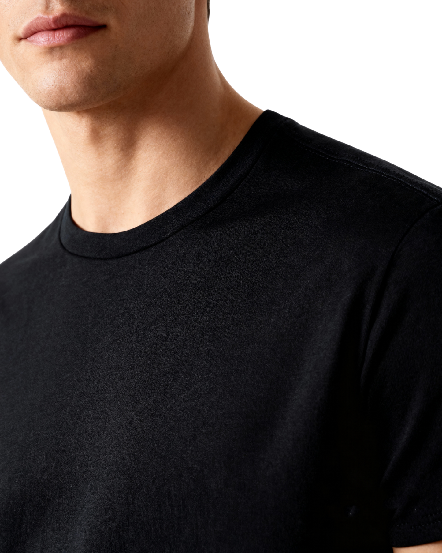 Men’s Crew Neck T-Shirt, Short Sleeve Slim Fit Solid Tee