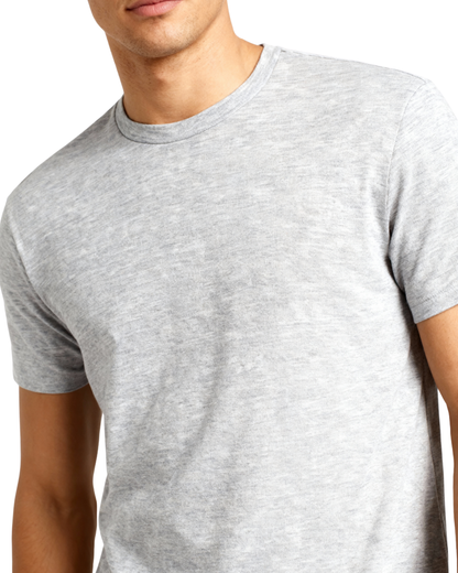 Men’s Crew Neck T-Shirt, Short Sleeve Slim Fit Solid Tee