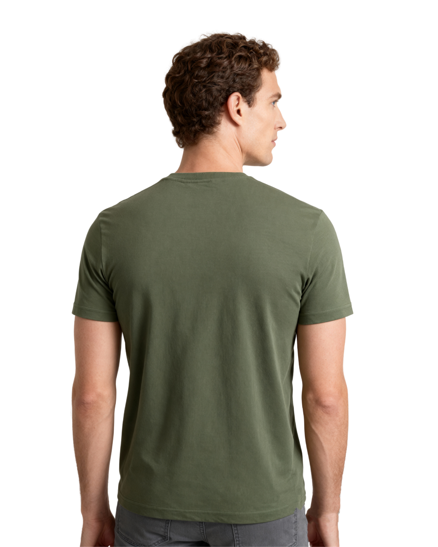 Men’s Crew Neck T-Shirt, Short Sleeve Slim Fit Solid Tee