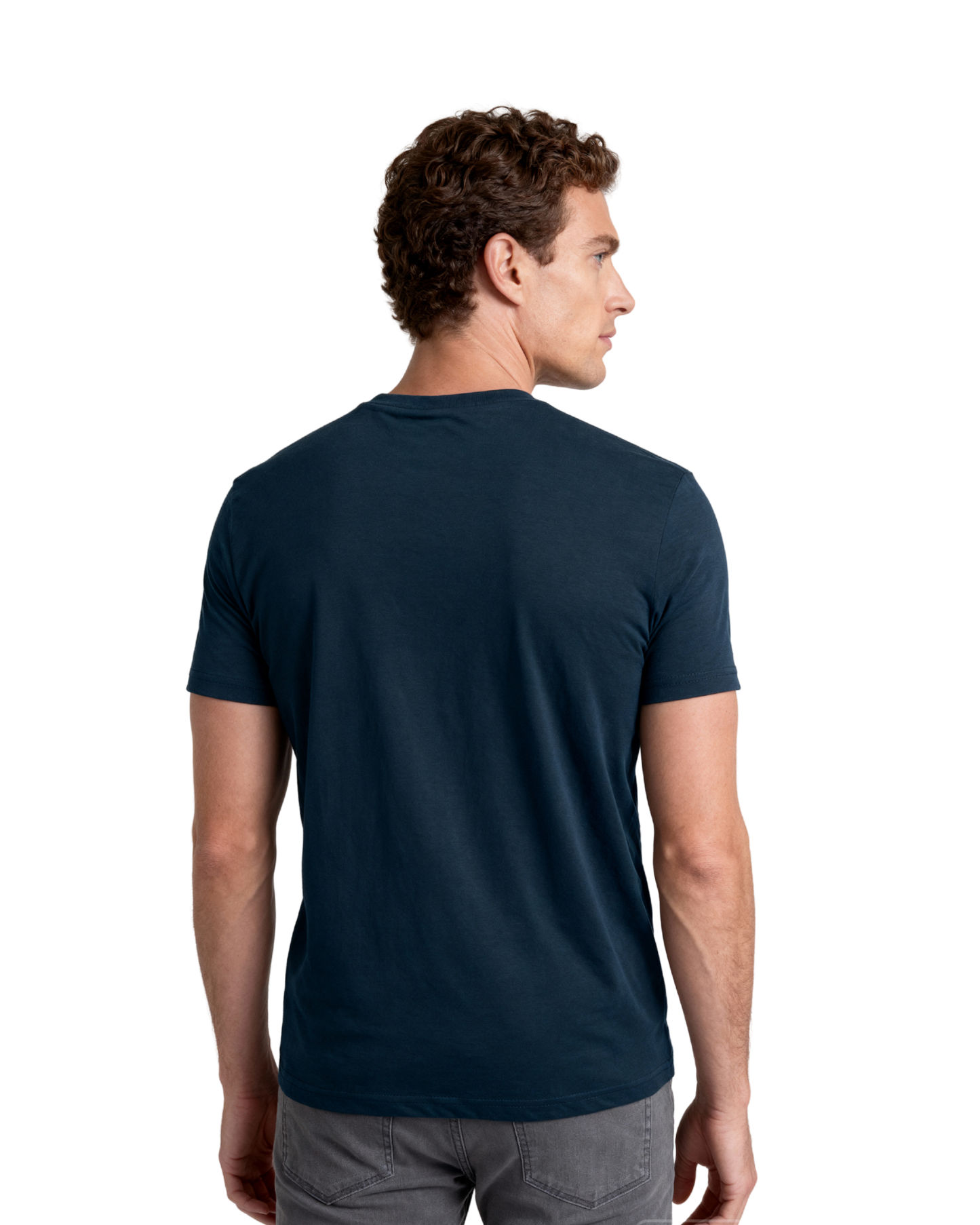 Men’s Crew Neck T-Shirt, Short Sleeve Slim Fit Solid Tee