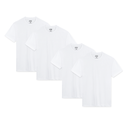 Men’s Crew Neck T-Shirt, Short Sleeve Slim Fit (Pack of 4)