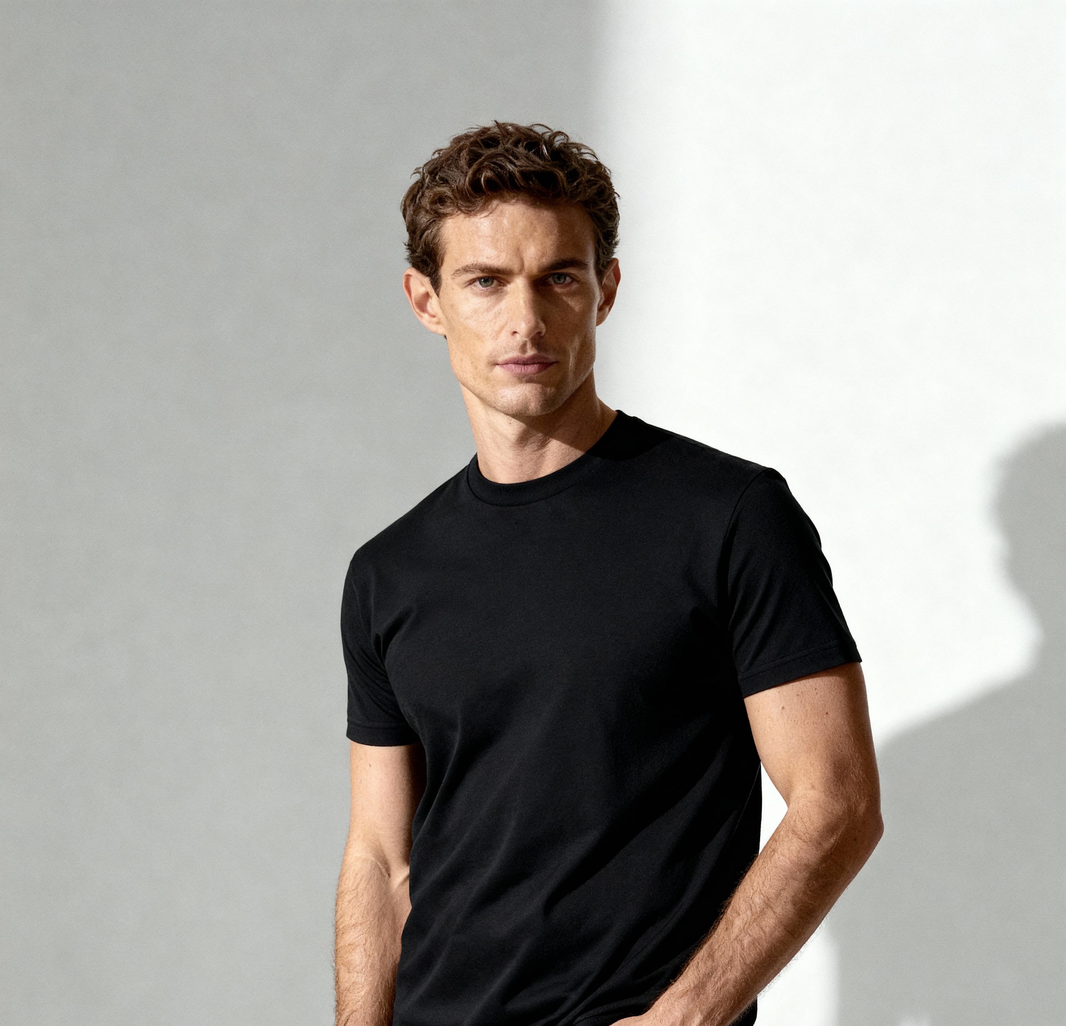 Raven & Finch T-shirt fit on model